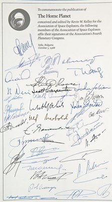 Lot 129 - [SPACE-AUTOGRAPHS] The Home Planet, conceived...