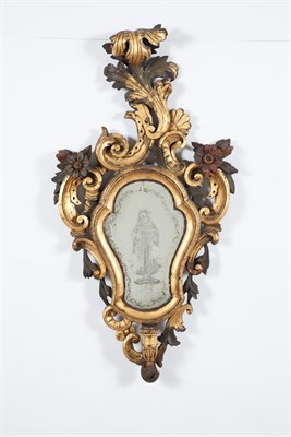 Lot 301 - Pair of Rococo Style Giltwood and Etched Glass...