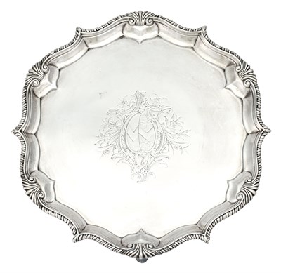 Lot 130 - George II Sterling Silver Salver Philip...
