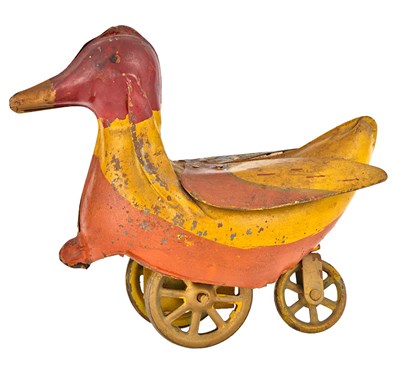 Lot 150 - Metal and Tin Folk Art Duck Intriguing metal...