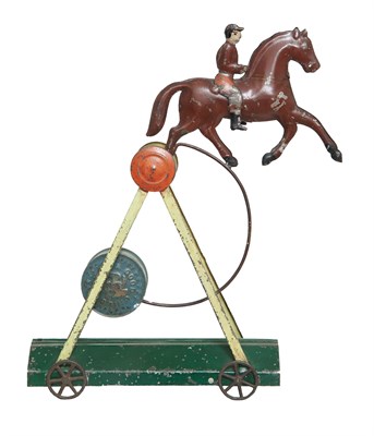 Lot 225 - Tin Balance Toy of Horse and Rider Balance toy...
