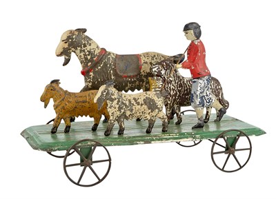 Lot 55 - Large Animal Tin Pull Toy Large base tin toy...