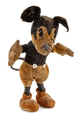 Lot 145 - Mickey Mouse Plush Toy Black body with beige...