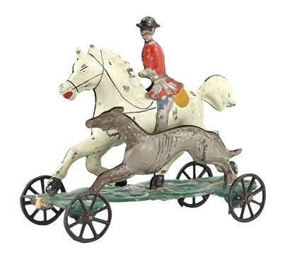 Lot 63 - Squire on Horse Back Running with Grey Hound...