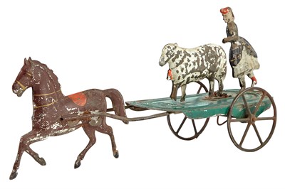 Lot 123 - Going to the Market Tin Toy Three piece...