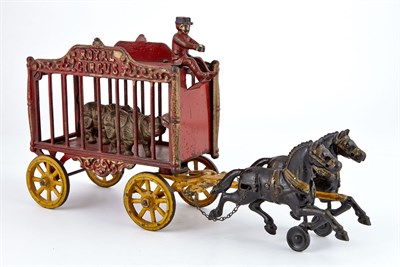 Lot 124 - Two Horse Royal Circus Wagon Hubley...