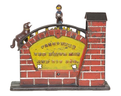 Lot 5 - Patronize the Blind Man and His Dog Cast Iron...