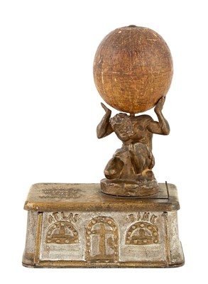 Lot 3 - Atlas Cast Iron Mechanical Bank Slide the...
