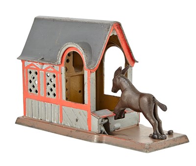 Lot 25 - Mule Entering the Barn Cast Iron Mechanical...