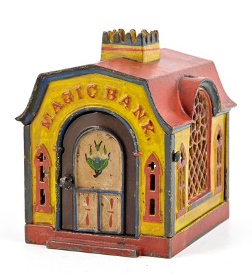 Lot 43 - Magic Bank Cast Iron Mechanical Bank J & E...