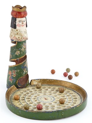 Lot 149 - European Marble Roll Down Wooden roll down toy...