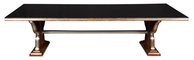 Lot 299 - Maison Jansen Burled Maple, Walnut, Nickeled...