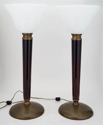 Lot 320 - Pair of Italian Art Moderne Hand-Blown Glass...