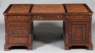 Lot 234 - George III Style Inlaid Mahogany Pedestal...