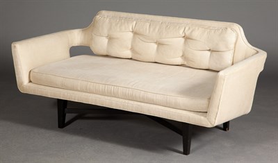 Lot 354 - Edward Wormley Upholstered Walnut Sofa 1960s...