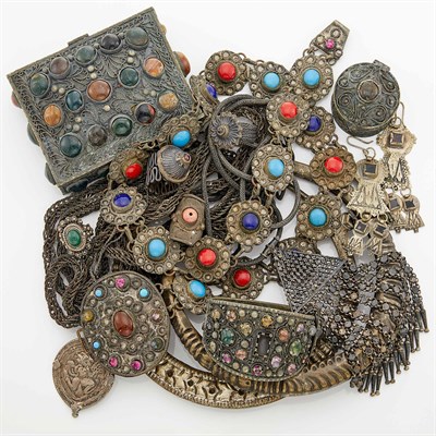 Lot 161 - [MILES, SYLVIA] Group of costume jewelry and...