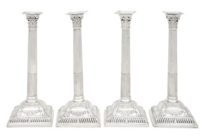 Lot 99 - Set of Four George III Sterling Silver...