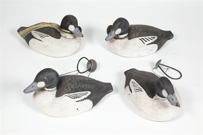 Lot 204 - FOUR COMMON GOLDENEYE DRAKE DECOYS Four decoys...