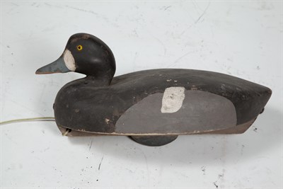 Lot 193 - BLUE BILL HEN DECOY Carved and painted decoy...