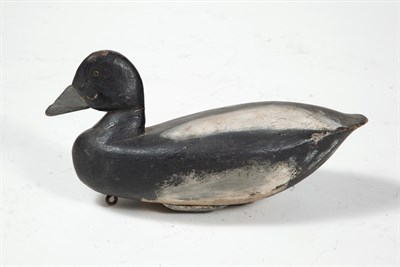 Lot 205 - CUB-HEAD DUCK DECOY Carved and painted decoy...