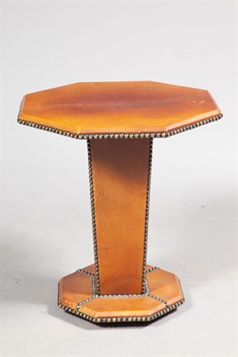 Lot 284 - Leather-Covered and Nailhead Octagonal...