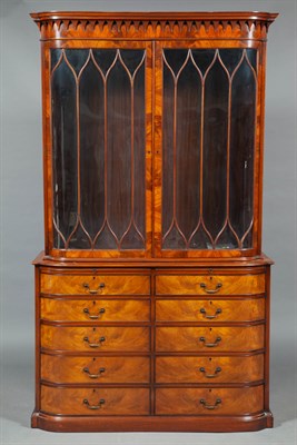 Lot 573 - George III Style Mahogany Bookcase/Chest of...