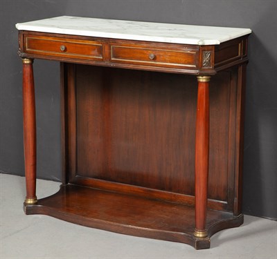 Lot 507 - Empire Style Walnut and Marble Top Pier Table...