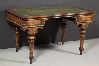 Lot 487 - Renaissance Revival Stained Beechwood and Oak...