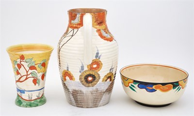 Lot 209 - Group of Three Clarice Cliff Pottery Bizarre...