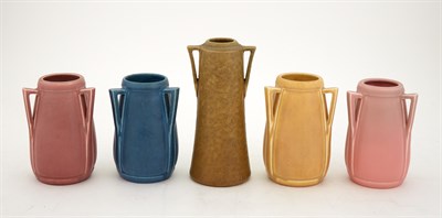 Lot 408 - Five Rookwood Glazed Pottery Vases Height of...