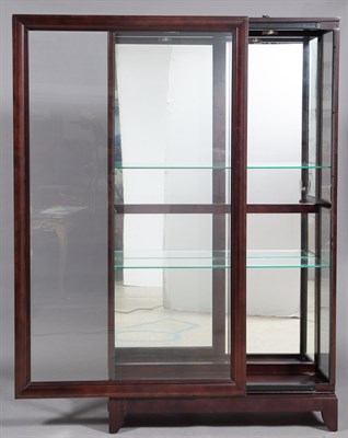 Lot 195 - Pair of Stained Wood and Glazed Display...