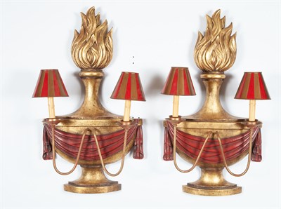 Lot 424 - Pair of John Rosselli Parcel-Gilt and Painted...