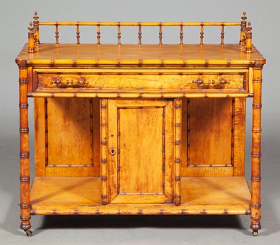 Lot 521 - French Maple and Beechwood 'Bamboo'-Turned...