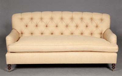 Lot 156 - Upholstered and Stained Wood Single Cushion...