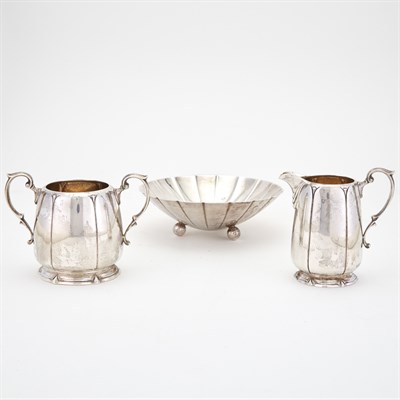 Lot 227 - Dominick & Haff Sterling Silver Cream Jug and...