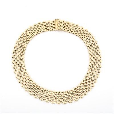 Lot 1003 - Wide Gold Necklace