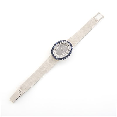 Lot 1533 - White Gold, Sapphire and Diamond Wristwatch, Audemars Piguet