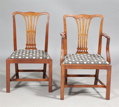 Lot 348 - Set of Seven George III Mahogany Dining Chairs...
