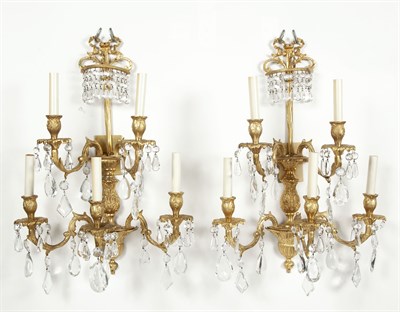 Lot 212 - Pair of Louis XVI Style Gilt-Metal and Glass...