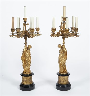 Lot 360 - Pair of French Neoclassical Style Gilt-Bronze...