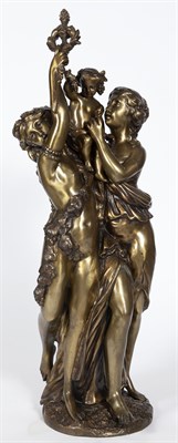 Lot 363 - Gilt-Bronze Bacchanalian Group of Two Maidens...