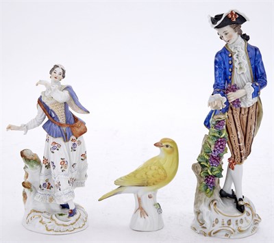 Lot 329 - Meissen Porcelain Figure of a Woman and a...