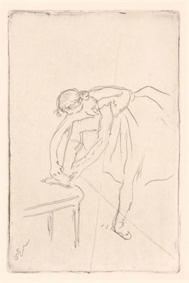 Lot 49 - Edgar Degas (1834-1917) DANSEUSE METTANT SON...
