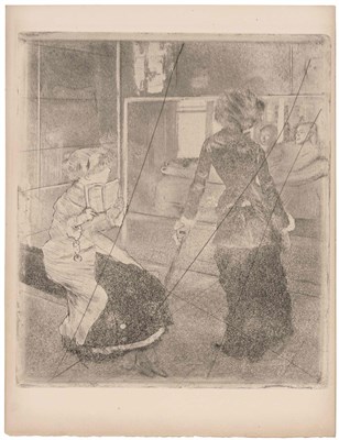 Lot 48 - Edgar Degas (1834-1917) MARY CASSATT AU LOUVRE,...