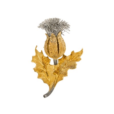 Lot 559 - Two-Color Gold and Silver Thistle Brooch, Mario Buccellati