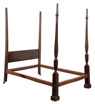 Lot 203 - George III Carved Mahogany Bedstead Last...