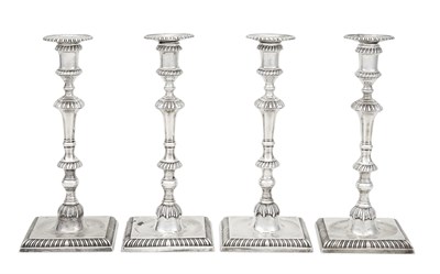 Lot 94 - Set of Four George III Sterling Silver...