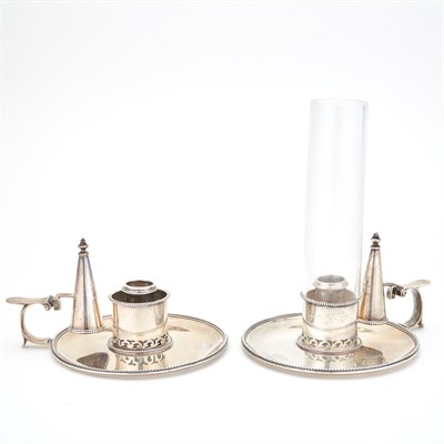 Lot 250 - Pair of George III Sterling Silver...