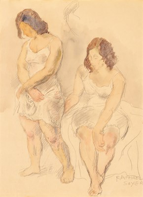 Lot 74 - Raphael Soyer American, 1899-1987 Two Women...