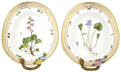Lot 402 - Two Royal Copenhagen Porcelain 'Flora Danica'...